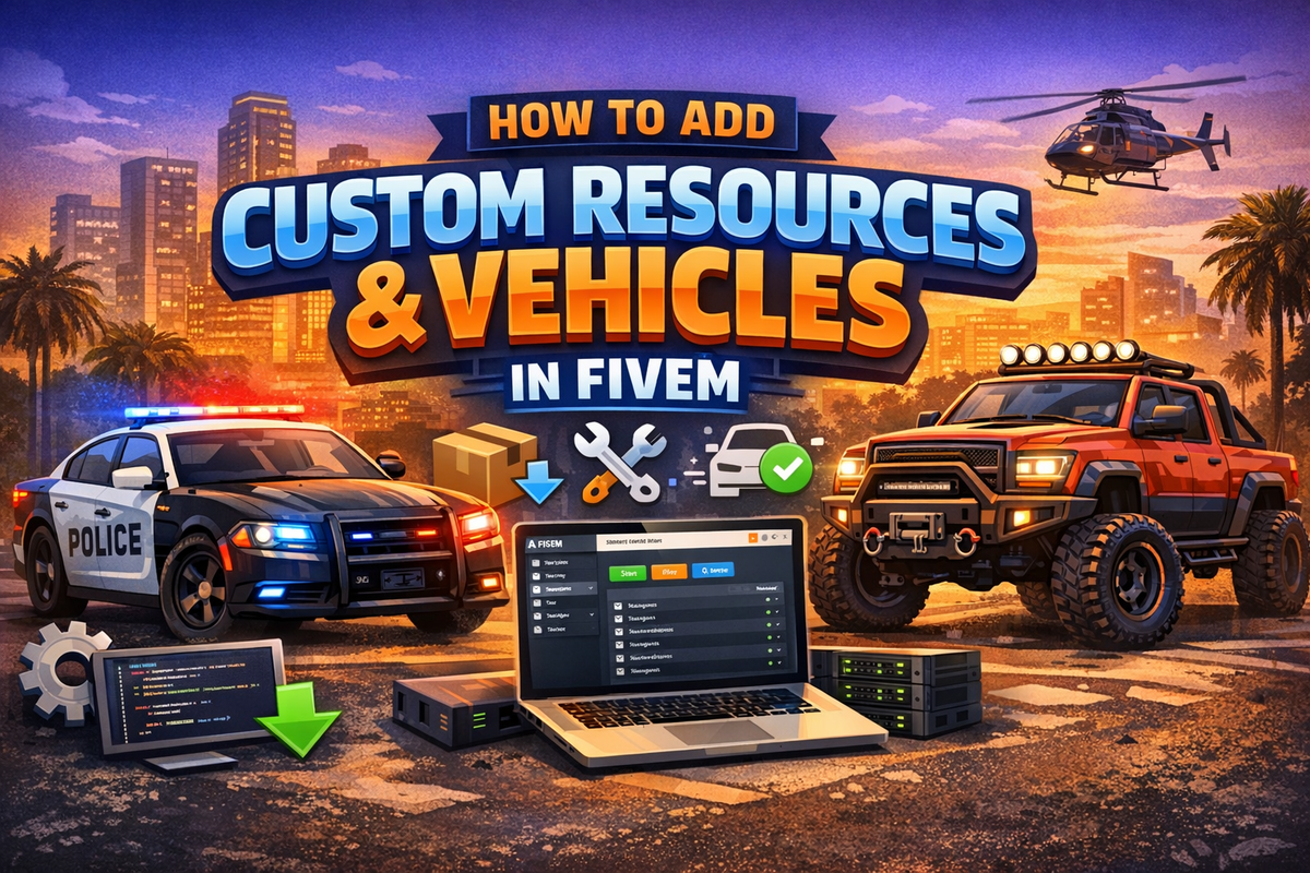 How to Add Custom Resources & Vehicles in FiveM