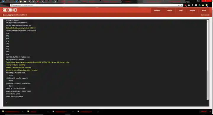 Interfejs webowy RCON.io