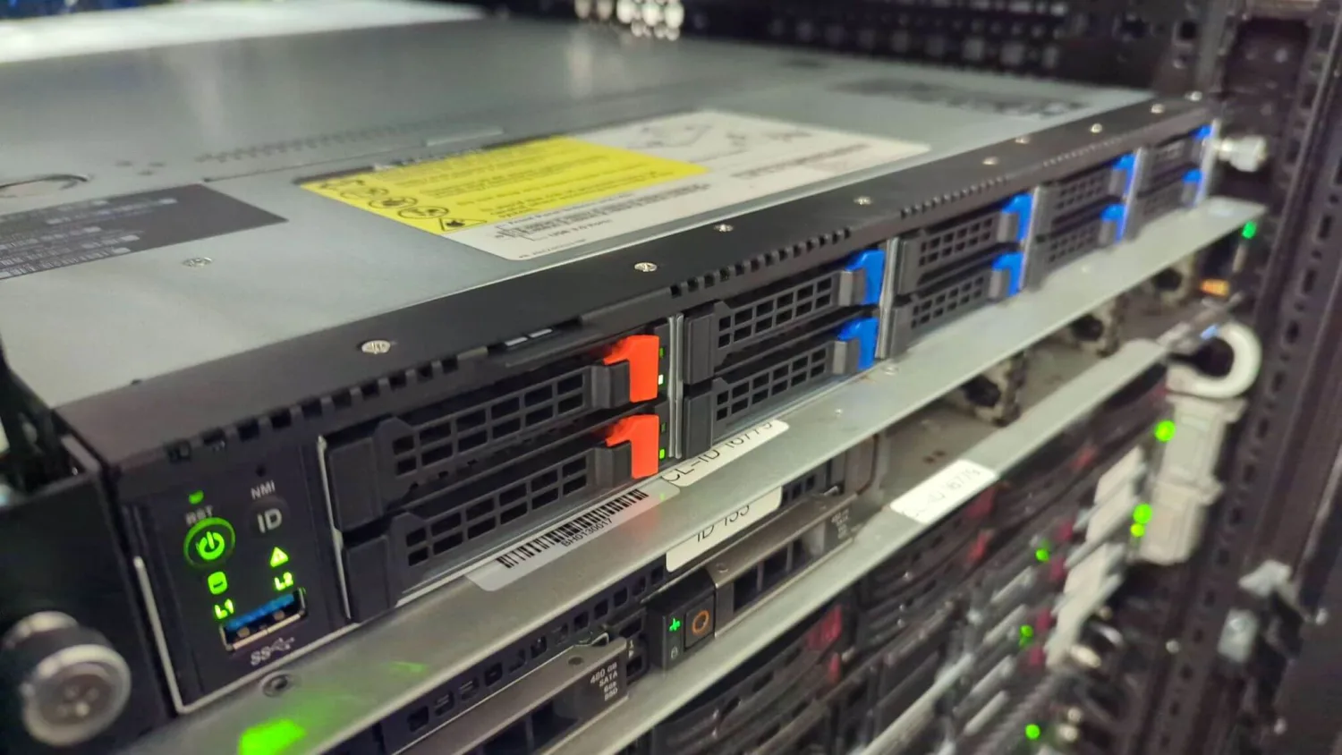 EUGameHost server hardware racked in our own datacenter